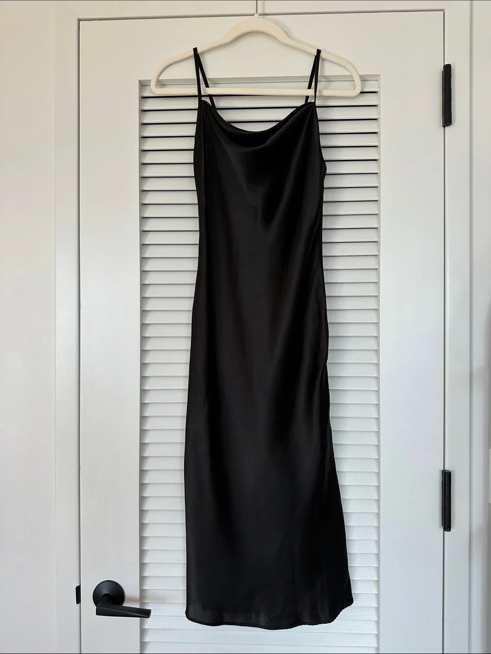 bebe dresses black Cowl Neck Satin Slip Dress in at Nordstrom Rack, Size Small Approximate Length 25offtest Sexy Deep V Neck Options:Suit + Shirt